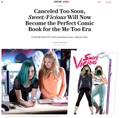 Vanity Fair has the scoop on the upcoming SWEET/VICIOUS comic, written by show creator Jennifer Kaytin Robinson
